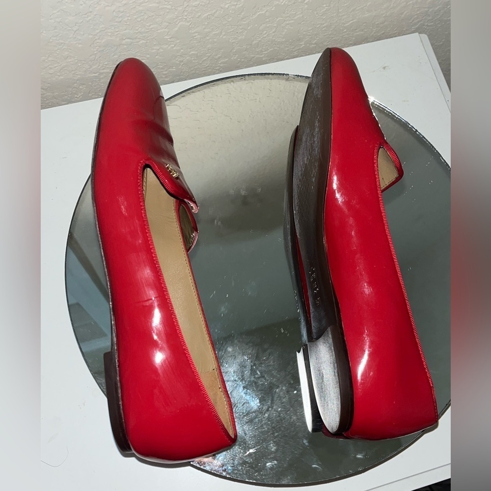 TORY BURCH Shoes Samantha Smoking Slipper Flat SZ8.5M-Liberty Red Patent Leather - Picture 6 of 12